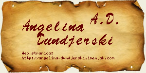 Angelina Dunđerski vizit kartica